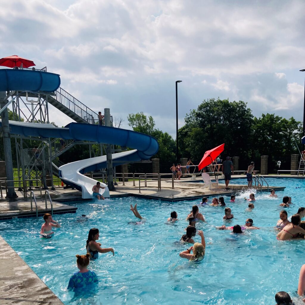 Children in a swimming pool