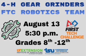 decorative graphic advertising robotics club meeting on August 13